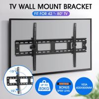 TV Wall Mount Bracket Slim Hanger Tilting Flat LED LCD Plasma VESA 42-80 Inch