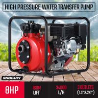 New 8HP OHV High Pressure Water Transfer Pump Fire Fighting Irrigation 34000L/H