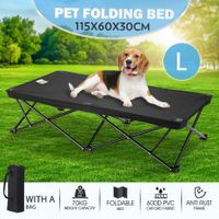 Dog Trampoline Bed Puppy Cat Hammock Elevated Pet Doggy Sleeping Camping Cot Canvas Cover L