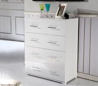 White Tallboy with 4 Draws