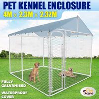 Dog Kennel Run Pet Puppy Enclosure Doggy Playpen Chicken Duck Fence Rabbit Cage Animal Fencing Outdoor 4mx2.3m