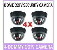 4 * Fake Dummy Outdoor Indoor Flashing LED Security Burglar CCTV Surveillance Camera