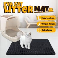 New Cat Litter Mat Cat Kitty Litter Trapper Catcher Sifting Pad W/ Double-Layer