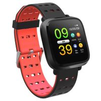 Y8 Color Screen Heart Rate Smart Watch Bluetooth Calls Reminder Sleep Monitor - Red