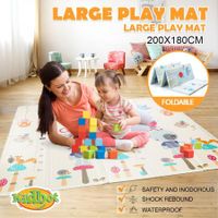 200cmx180cm 15mm Thick Reversible Baby Play Mat Kids Activity Gym