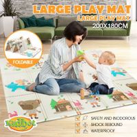200cmx180cm 15mm Thick Baby Play Mat w/ Animal and Alphabet Print