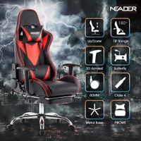 Adjustable High Back Racing Gaming Computer Chair w/ Footrest
