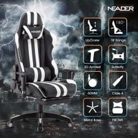 Premium High Back Gaming Chair w/ PU Leather Footrest