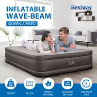 Bestway Queen Size Air Bed Inflatable Mattress with Built-in Pump