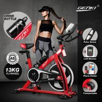Genki Spin Bike Excercise Recumbent Bicycle Home Gym Equipment Red