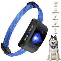 Dog Anti Bark Collar Waterproof With Beeps And Vibration Electric Shock Anti Barking No Bark Training Collar Chargeable