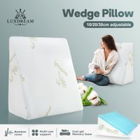Adjustable Wedge Pillow Cool Gel Memory Foam Leg Elevation Pillow Back Support Cushion