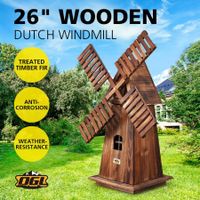 Wooden Garden Windmill Outdoor Decoration Decorative Backyard Windmill 88cm