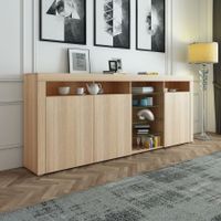 1.8m Modern Sideboard Oak Buffet Table Wood Furniture