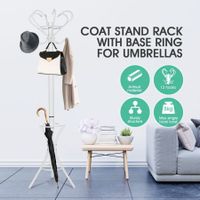 Classic Style Metal Coat Hanger Vintage Jacket Stand Rack White