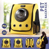 Petscene Cat Bubble Backpack Pet Carrier Kitten Puppy Travel Bag Yellow