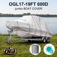 OGL 17-19 ft Trailerable Jumbo Boat Cover Waterproof Marine Grade Fabric