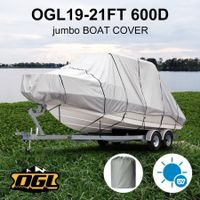 OGL 19-21 ft Trailerable Jumbo Boat Cover Waterproof Marine Grade Fabric