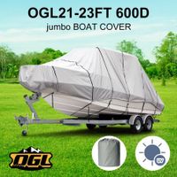 OGL 21-23 ft Trailerable Jumbo Boat Cover Waterproof Marine Grade Fabric