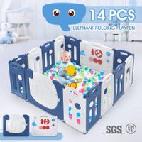 14-Panel Elephant Design Baby Toddler Safety Gate Playpen