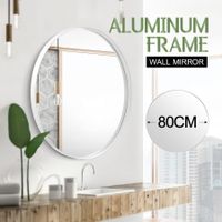 White Large Round Mirror Decorative Wall Mirror 80cm