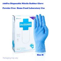 100Pcs Disposable Nitrile Rubber Glove Thick Powder Free Strong Stretchy Gloves for Home Food Laboratory Use -