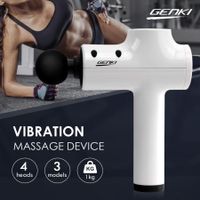 Vibration Massage Gun Muscle Deep Tissue Percussion Electric Body Massager White