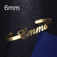 Poly Design Your Own Hollow Name Bangle Personalized Bracelet -6mm