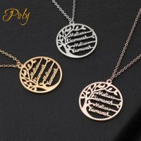 Poly Design Your Own Family Tree Name Necklace Personalized