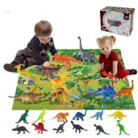 Dinosaur World Toys 24 Pcs Dinosaur Figures  Activity Play Mat