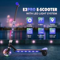 2-Wheel Electric Kick-to-Start Scooter Motorised Scooter for Kids with LED Lights