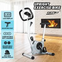 New Genki Belt Bike Excercise Bike Cardio Equipment Upright Spin Bike Grey