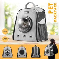 Petscene Dog Cat Crate Pet Carrier Cage Puppy Kitten Bubble Backpack Grey