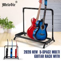 Guitar Stand 5 Holder Multiple Foldable Guitar Rack Black Melodic