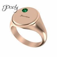 Poly Design Your Own birthstone Engrave Ring