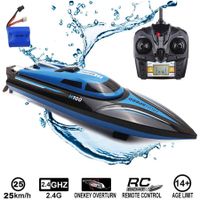 RC Boat 2.4Ghz 25KM/H High Speed 4 Channels Remote Control Electric Racing Boat Blue