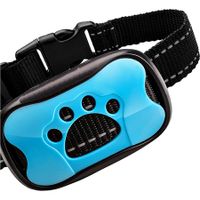 Rechargeable Dog Bark Collar - Humane, No Shock Barking Collar - w/2 Vibration and Beep Modes - Small, Medium, Large Dogs Breeds - No Harm Training - Automatic Action Without Remote - Adjustable(Blue)