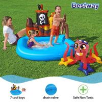 Bestway Inflatable Kiddie Pool Blow Up Tug Boat Play Pool Children Kids Toy Pool Playset