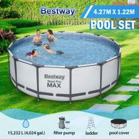 Bestway Steel Pro Max 4.27mx1.22m Above Ground Swimming Pool Set with Cover