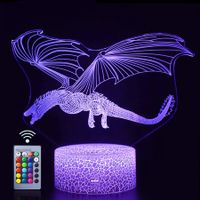 3D Powered USB Table Lamp Visual Illusion Flying Dragon
