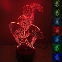 7 Color Change 3D LED Spiderman Night Lights