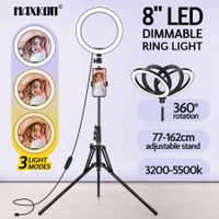 8 Inch LED Ring Light Selfie Ring Light with Tripod Stand for Live Video Photography