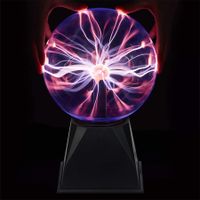 Ball Light 4 inch Interactive Touch Responsive Lamp Sound Activated Tesla Coil Lightning Effect Science Educational Fun Gift (4 Inch)