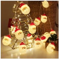 Christmas String Lights, Waterproof Battery Operated LED Christmas Lights for Xmas Tree Indoor Outdoor Decoration(Santa Claus, 10ft with 20 LEDs)