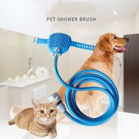 Pet Shower Sprayer Bathing Tool Scrubber Grooming  in 1 hand control for Dog Cat or Horse