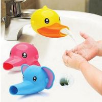 3 Sets Of Cartoon Elephant Airplane Little Yellow Duck Faucet Extenders, Help Children Wash Their Hands, Bath Toys