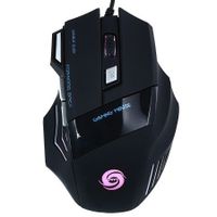 JWFY USB Wired LED Optical Gaming Mouse 5500DPI Resolution with Seven Buttons 1.5m Cable