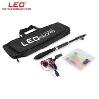 LEO 1.6M Telescopic Fishing Rod Set with Fish Reel Hook Lure Tackle Accessory