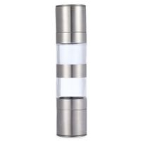 2 in 1 Manual Stainless Steel Pepper Salt Mill Grinder Kitchen Accessory