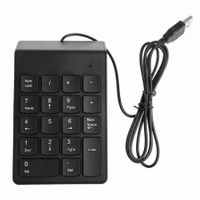 Wired Keyboard Mini Portable Wterproof USB Numeric Keypad Numpad Number 18 Keys